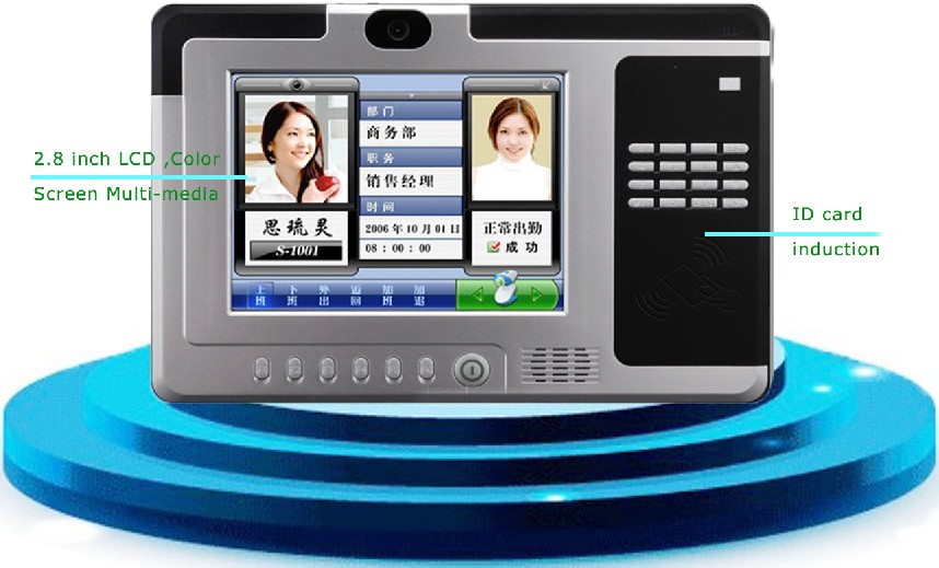 Multimedia Time Attendance & Access Control System with TFT super widescreen for time tracking