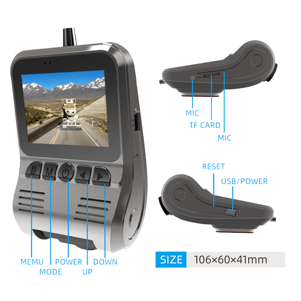 24H Surveillance Dash Cam 10'' Car DVR Rear Camera 1440P Drive Video  Recorder Registrator Auto Rearview Dual Dashcam Black Box
