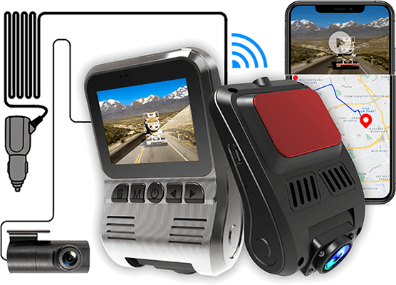Display of car dash camera GPS