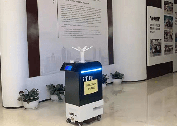 Autonomous delivery robot with machine