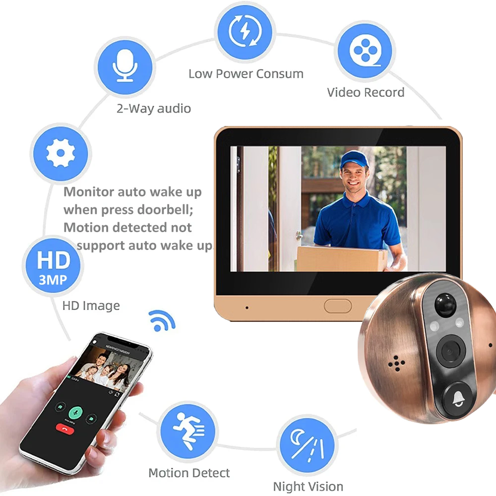 Wifi Peephole Video Doorbell Wifi Peephole Video Doorbell