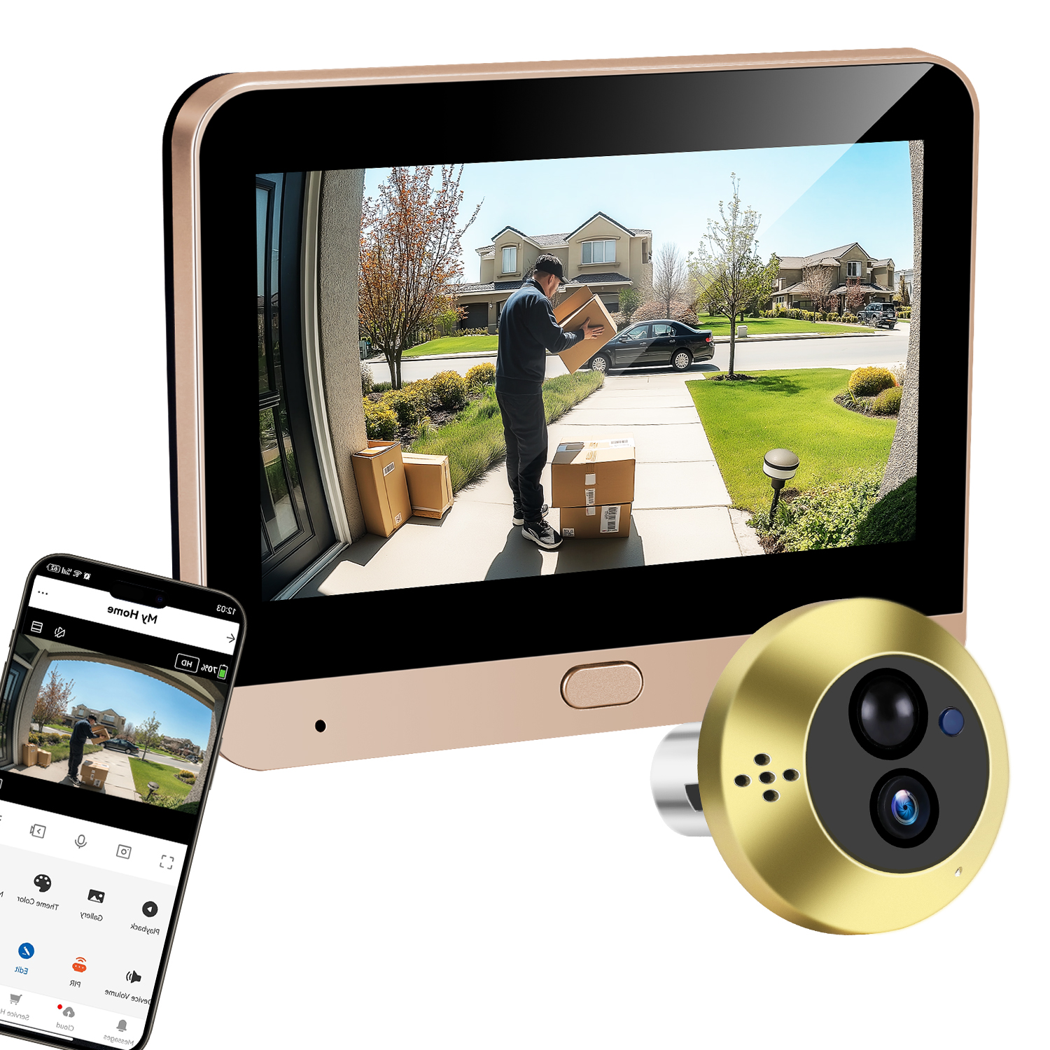 Mini Wifi Peephole Video Door Viewer Camera