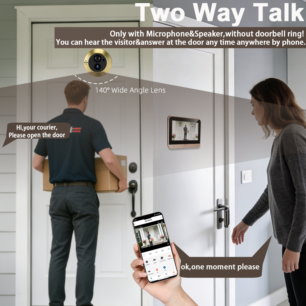 Mini Wifi Peephole Video Door Viewer Camera