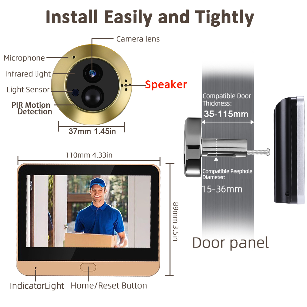 Mini Wifi Peephole Video Door Viewer Camera