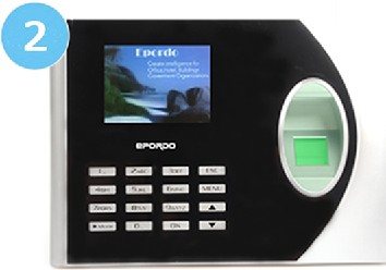 Attendance management system with fingerprint scanner for time tracking