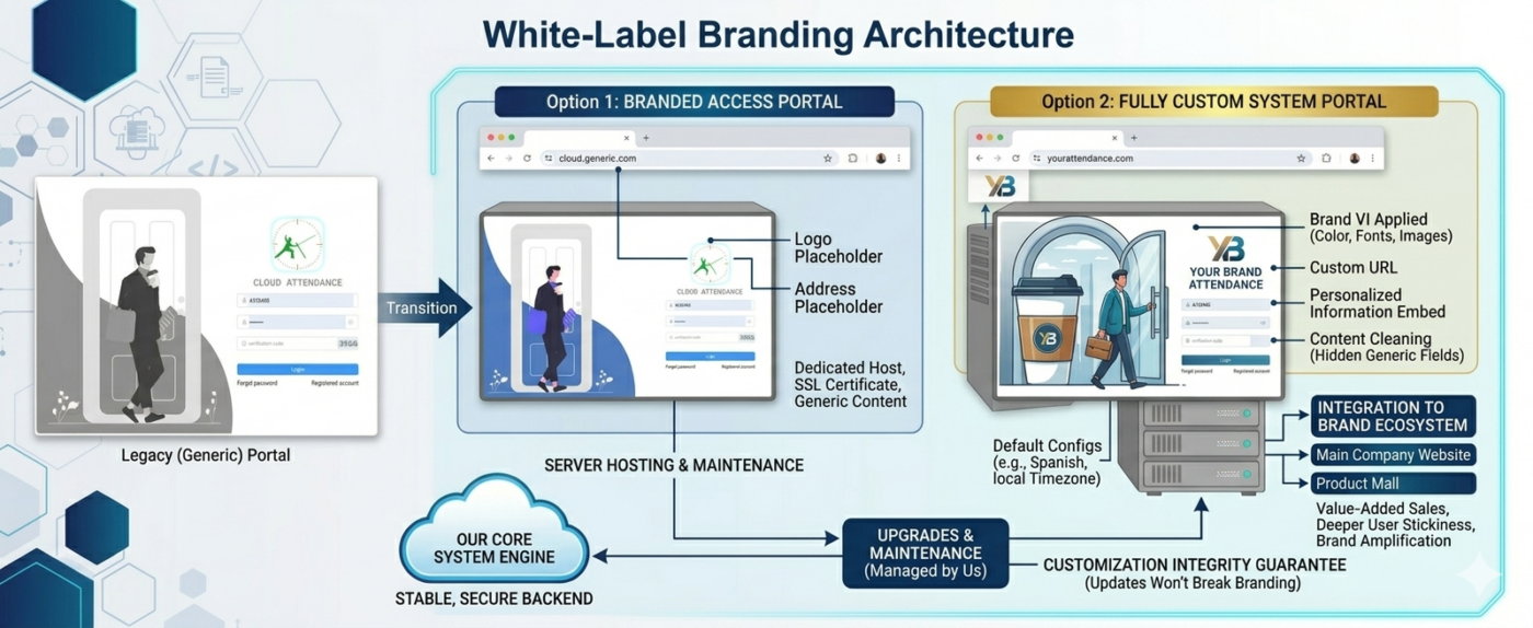 Empower Your Business with a Fully Branded Attendance Ecosystem.