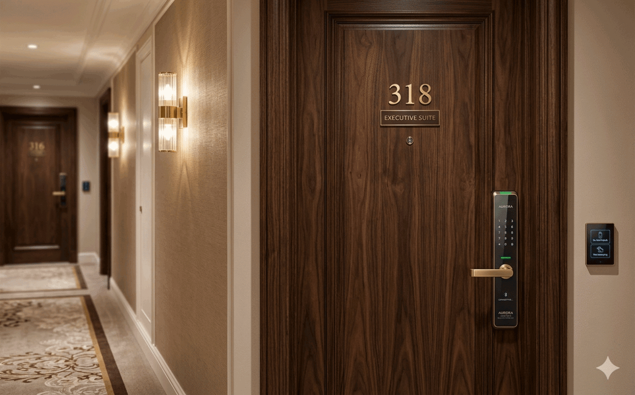 smart hotel lock mobile app control door access