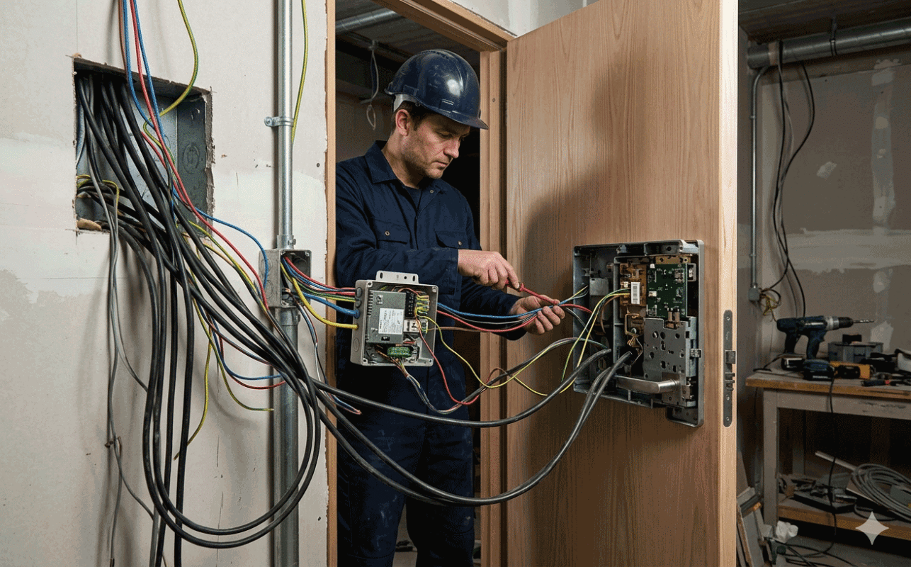 hotel lock wiring installation complexity traditional system