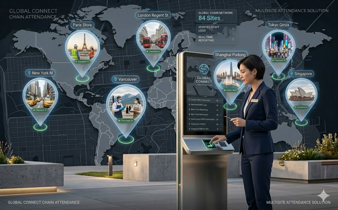 multi-store retail employee tracking system dashboard