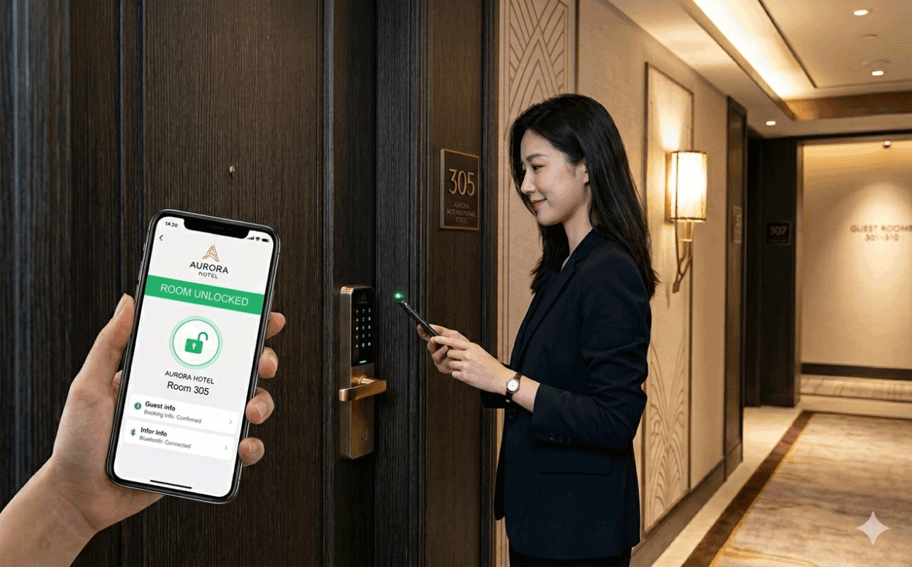 wireless hotel lock system smart door access hotel