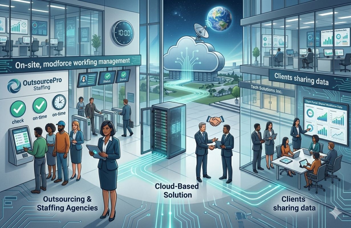 Outsourcing & Staffing Workforce Attendance with Full Transparency