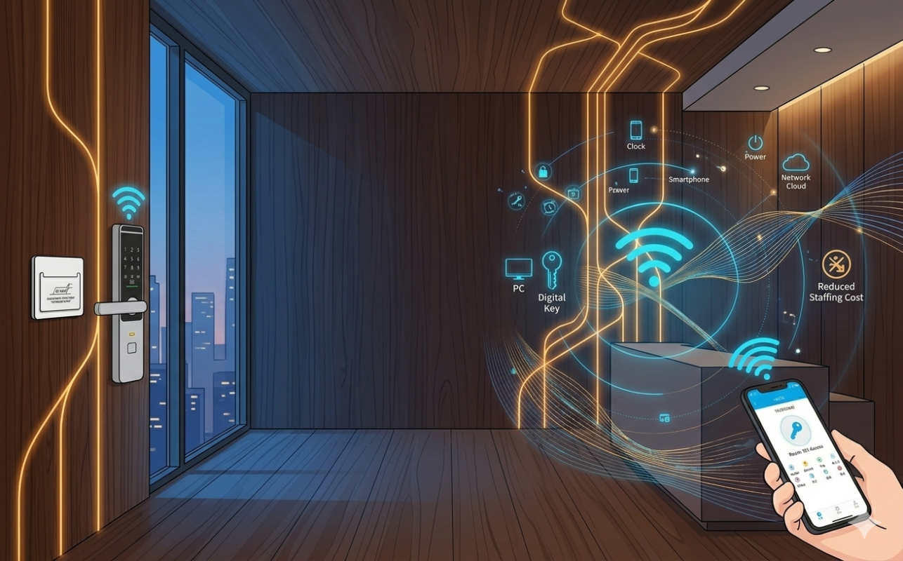 hotel remote check in with wirelss lock