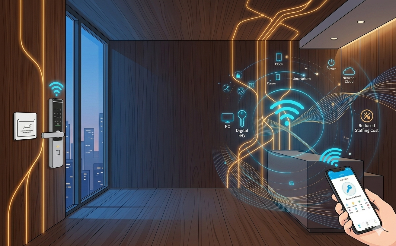 hotel remote check in with wirelss lock