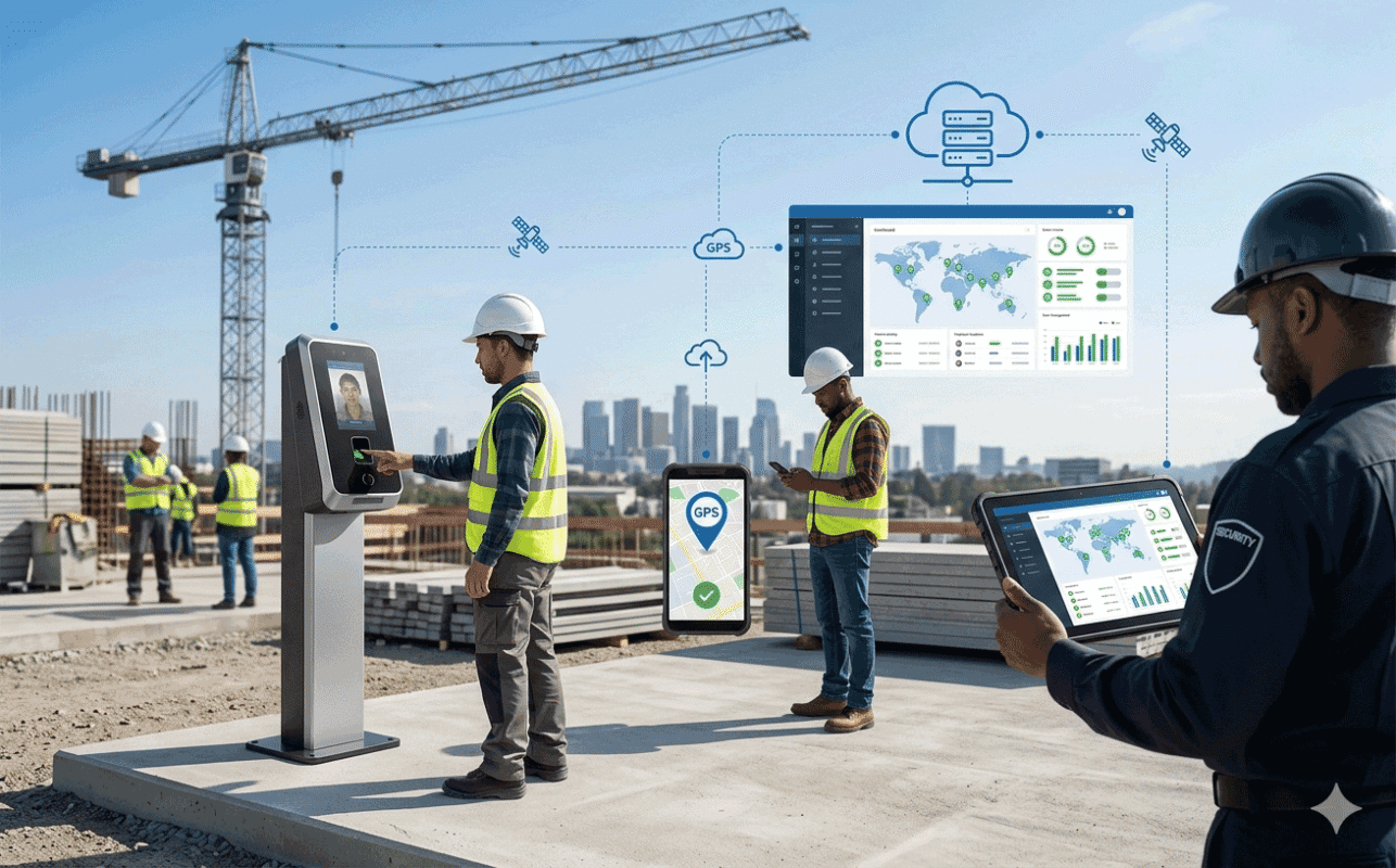 GPS attendance tracking for construction workers and security guards