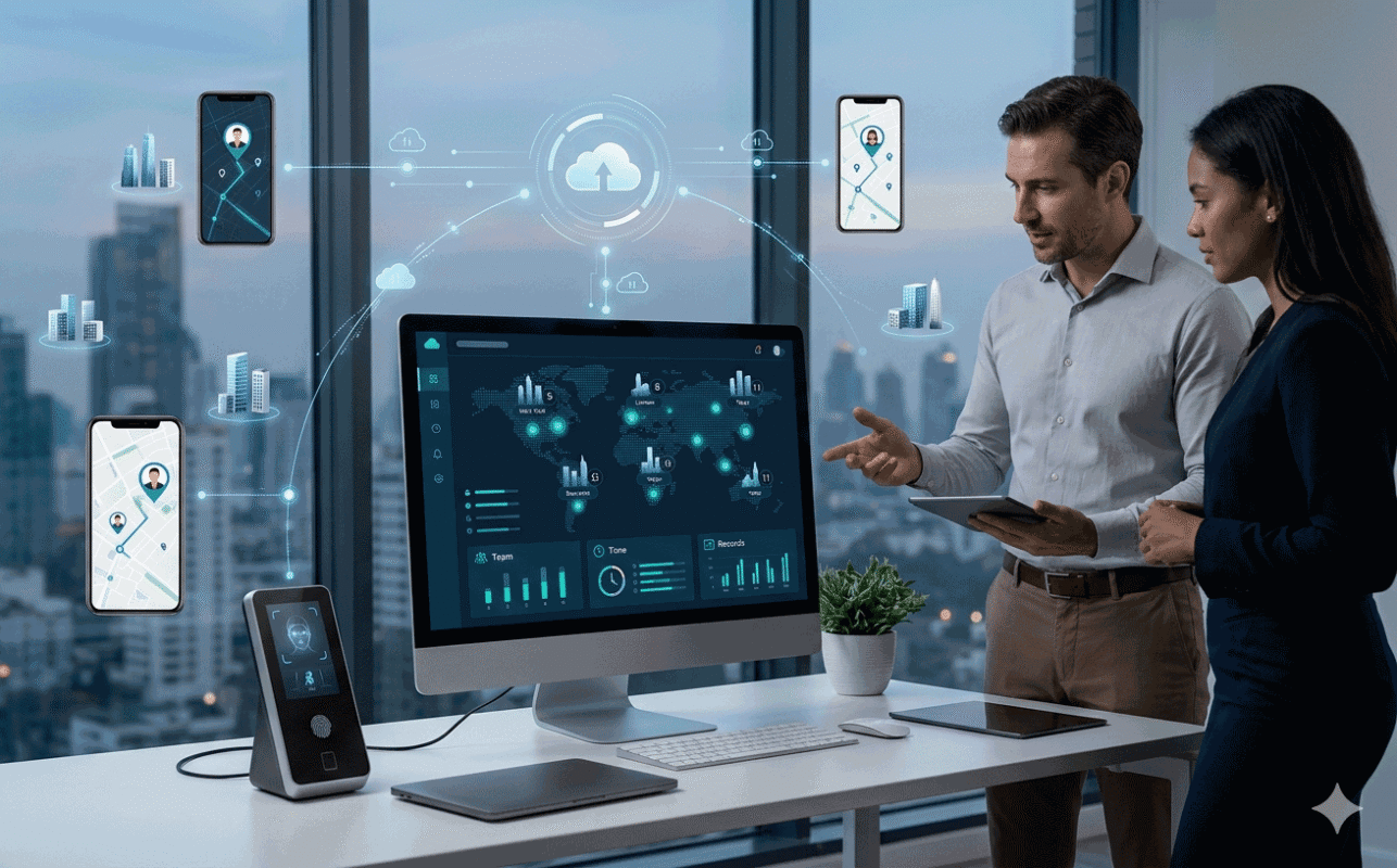 Centralized cloud attendance management for multi-location businesses