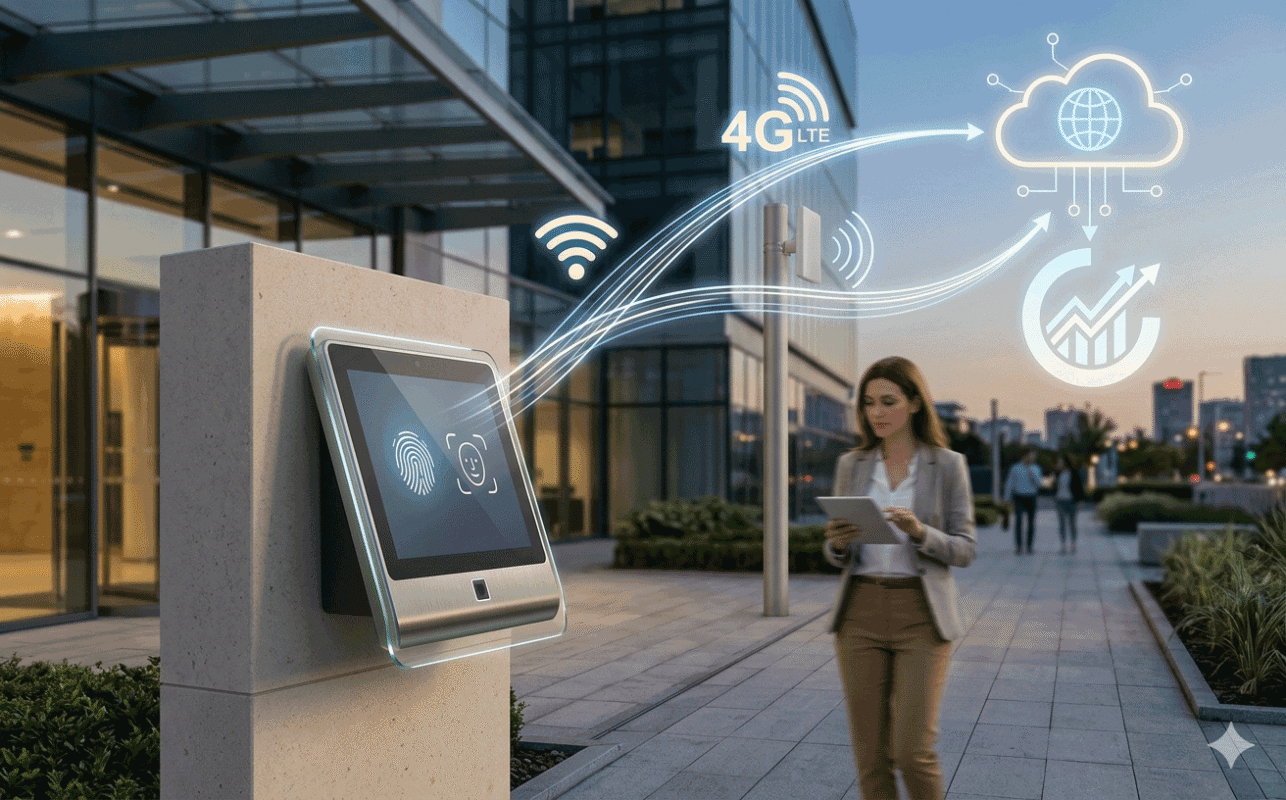 Cloud attendance devices synchronizing real-time attendance data