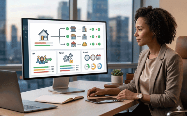 Attendance permission management for multi-location businesses