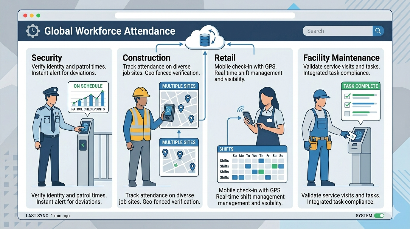 Industries using cloud based biometric attendance systems