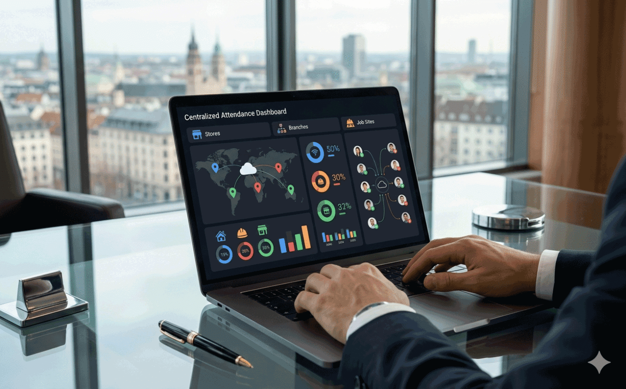 Centralized attendance dashboard for multi-location businesses